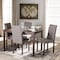 Baxton Studio Gardner 5-PC Dark Brown Finished Grey Upholstered Dining Set 131-5255-7132 - alternate 3